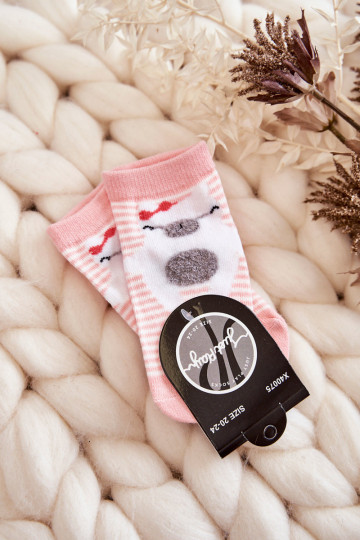 Kindersocken mit Streifen, rosa Farbe