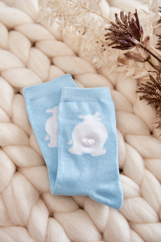 Baumwollsocken White Bear in Mintfarbe Baumwollsocken White Bear in Mintfarbe