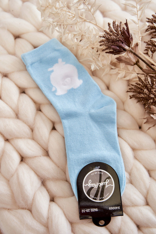 Baumwollsocken White Bear in Mintfarbe Baumwollsocken White Bear in Mintfarbe