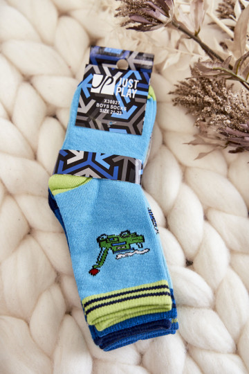 Kinder-Baumwollsocken mit Mustern 5-tlg. Verschiedene Farben