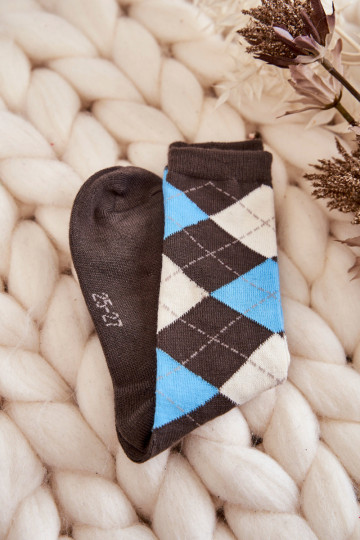 Lange Socken mit Karomuster 5 Stk. Verschiedene Farben 2