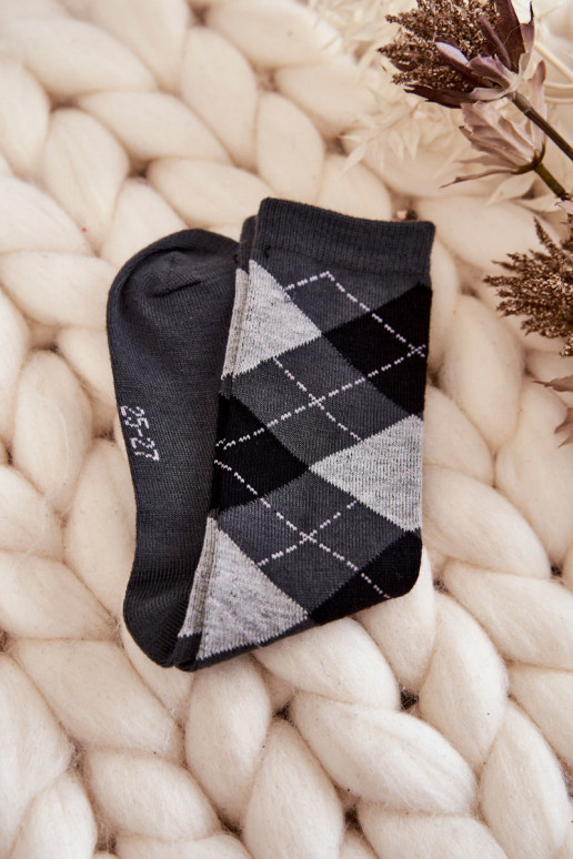 Lange Socken mit Karomuster 5 Stk. Verschiedene Farben Lange Socken mit Karomuster 5 Stk. Verschiedene Farben