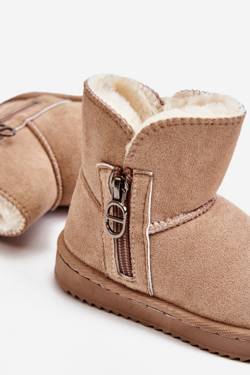 Kinder-Schneestiefel eines widerstandsfähigen Modells, warm, beige Catellie Kinder-Schneestiefel eines widerstandsfähigen Modells, warm, beige Catellie