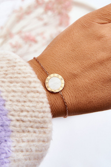 Armband in der Farbe Weiß-Roségold