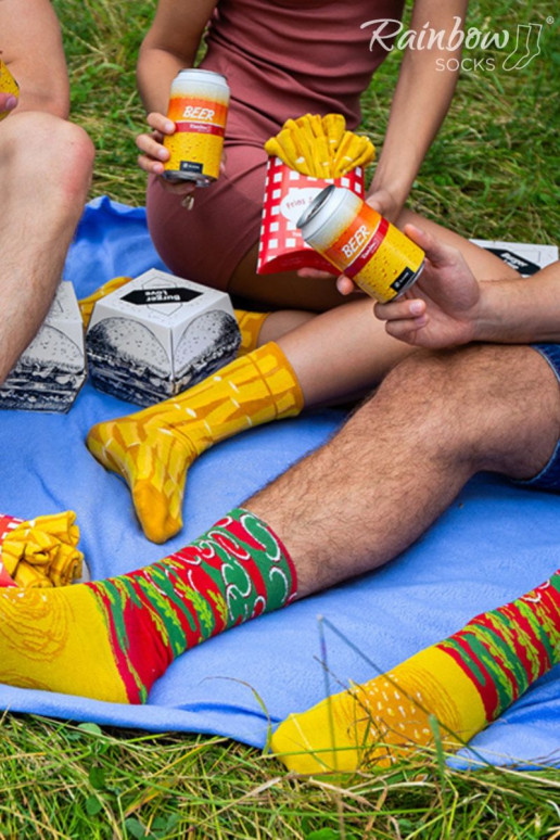 Farbige Socken in einer Box Meal Socks Box Burger 5 Par Farbige Socken in einer Box Meal Socks Box Burger 5 Par