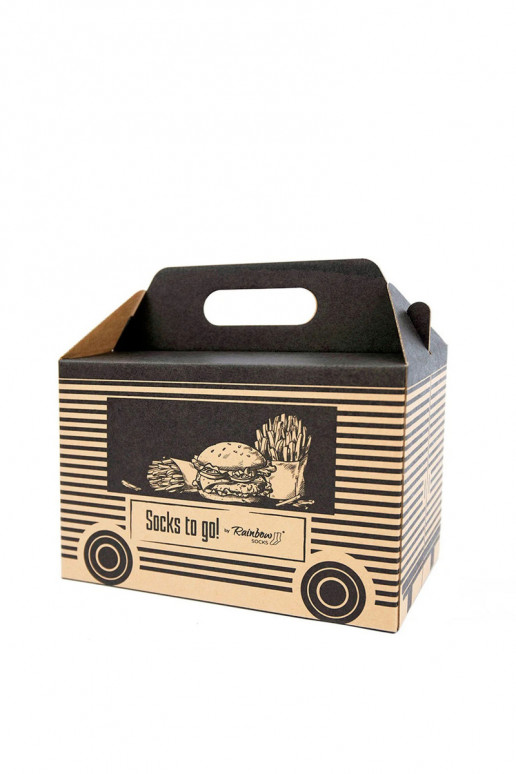 4 Paar farbige Socken in einer Box 4 Paar farbige Socken in einer Box