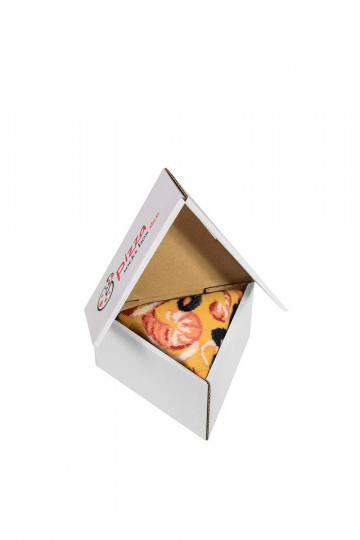 Farbige Socken in einer Box 1 Paar Pizza