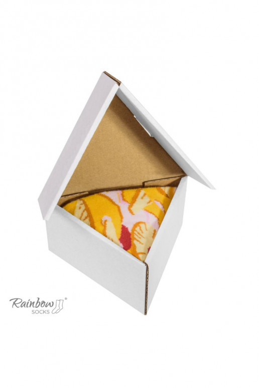 Farbige Socken in einer Box 1 Paar Pizza Farbige Socken in einer Box 1 Paar Pizza