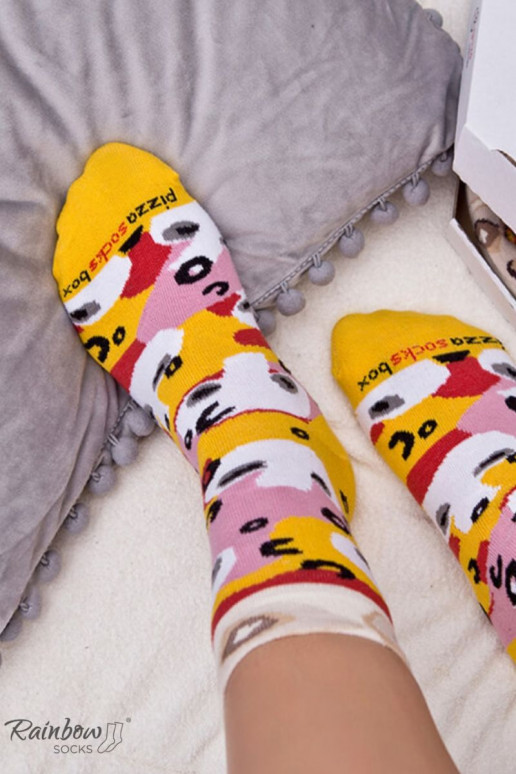 Farbige Socken in einer Box 1 Paar Pizza Farbige Socken in einer Box 1 Paar Pizza
