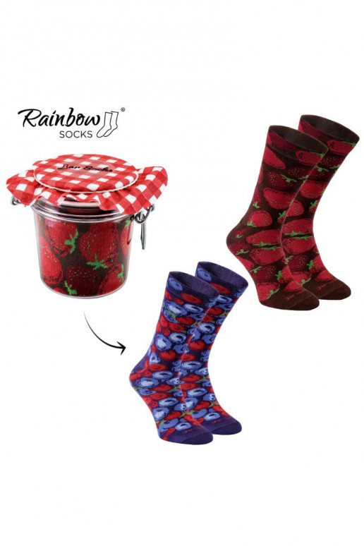 2 Paar farbige Socken in einer Box 2 Paar farbige Socken in einer Box