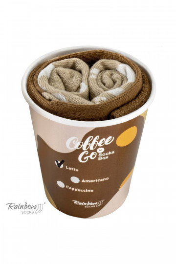 Farbige Socken in einer Box Caffe Latte 1 Paar