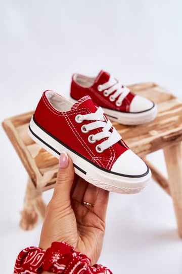 Klassische Kindersportschuhe in der roten Farbe Filemon 2