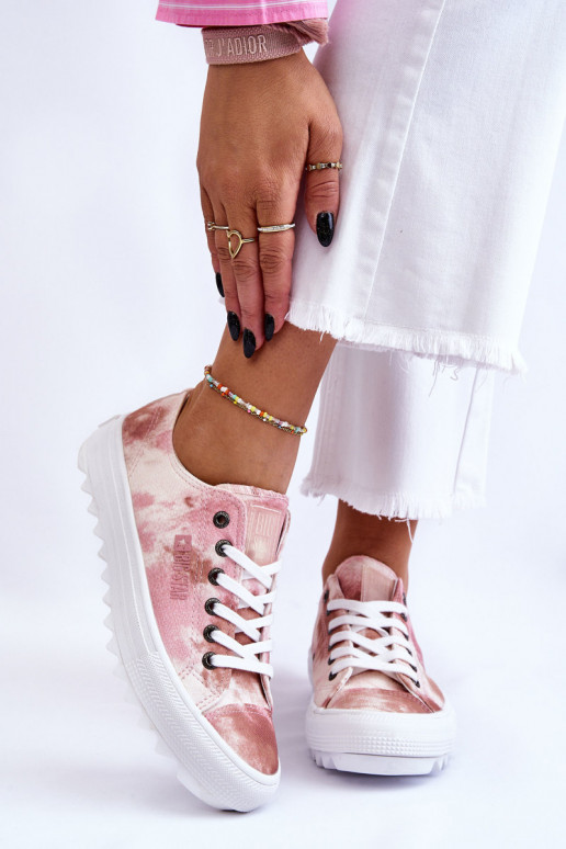 Sneakers mit flachen Sohlen Big Star LL274044 rosa-beige Farbe Sneakers mit flachen Sohlen Big Star LL274044 rosa-beige Farbe