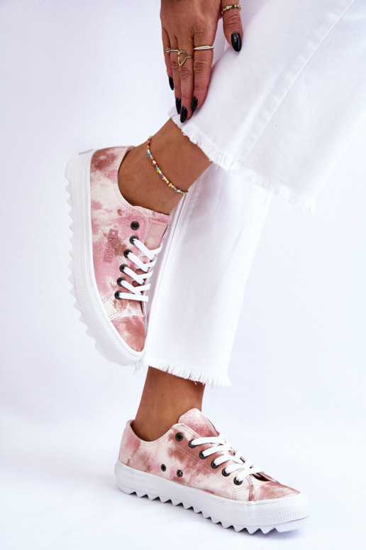 Sneakers mit flachen Sohlen Big Star LL274044 rosa-beige Farbe Sneakers mit flachen Sohlen Big Star LL274044 rosa-beige Farbe