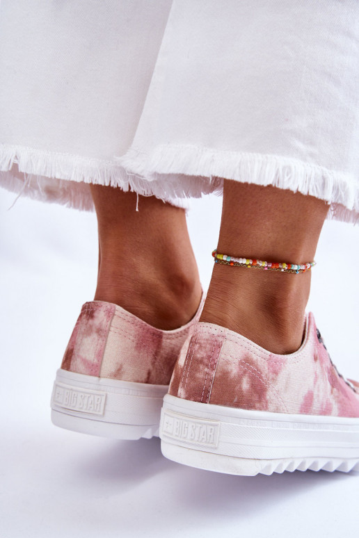 Sneakers mit flachen Sohlen Big Star LL274044 rosa-beige Farbe Sneakers mit flachen Sohlen Big Star LL274044 rosa-beige Farbe