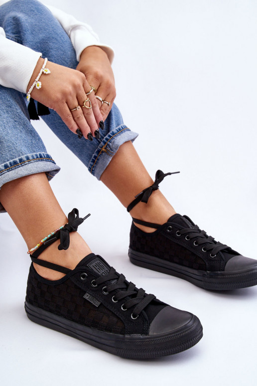 Klassisches Modell flache Schuhe Big Star LL274072 schwarze Farbe