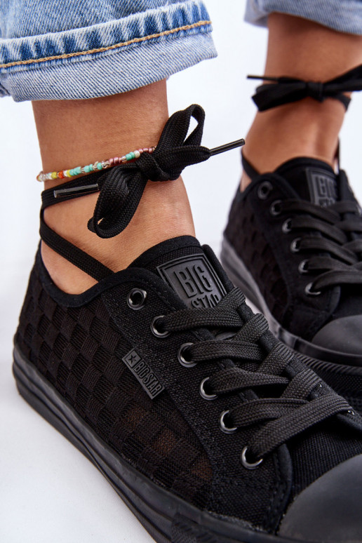 Klassisches Modell flache Schuhe Big Star LL274072 schwarze Farbe