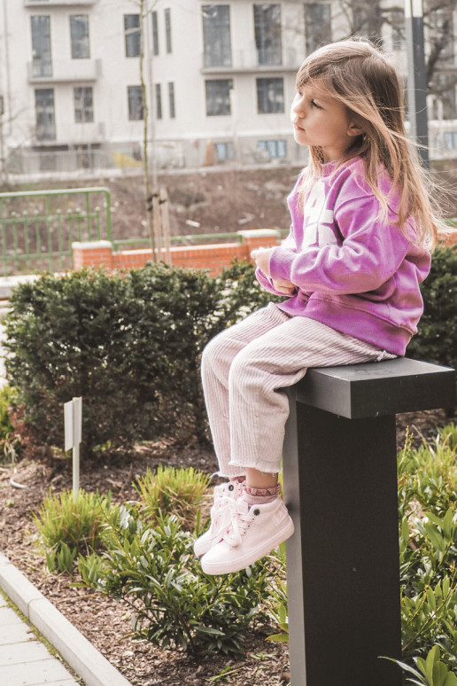 Klassische Freizeitschuhe für Kinder mit Stiefel Big Star LL374003 in rosa Farbe