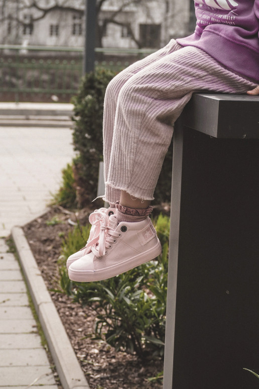 Klassische Freizeitschuhe für Kinder mit Stiefel Big Star LL374003 in rosa Farbe