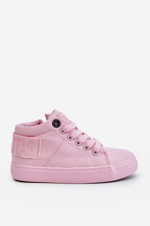 Klassische Freizeitschuhe für Kinder mit Stiefel Big Star LL374003 in rosa Farbe