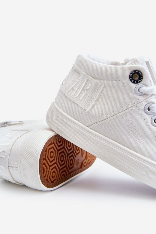 Klassische Freizeitschuhe für Kinder mit der Sohle Big Star LL374002 in Weiß Klassische Freizeitschuhe für Kinder mit der Sohle Big Star LL374002 in Weiß