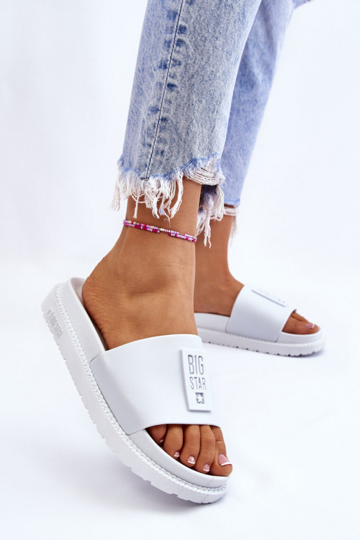 Hausschuhe Big Star LL274428 weiß