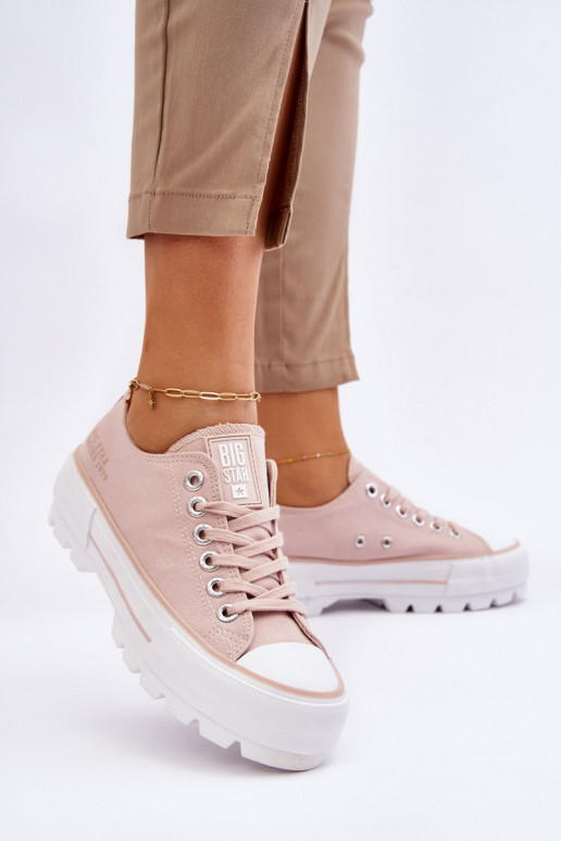 Freizeitschuhe mit Plateau Big Star LL274151 Nude Freizeitschuhe mit Plateau Big Star LL274151 Nude