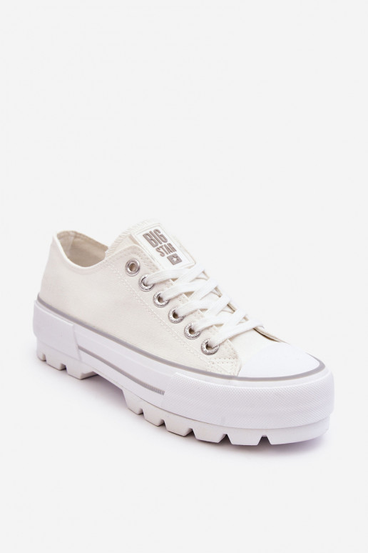 Freizeitschuhe mit Plateau Big Star LL274150 weiße Farbe Freizeitschuhe mit Plateau Big Star LL274150 weiße Farbe
