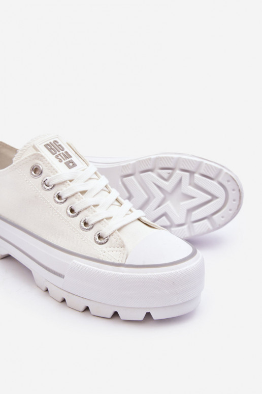 Freizeitschuhe mit Plateau Big Star LL274150 weiße Farbe Freizeitschuhe mit Plateau Big Star LL274150 weiße Farbe