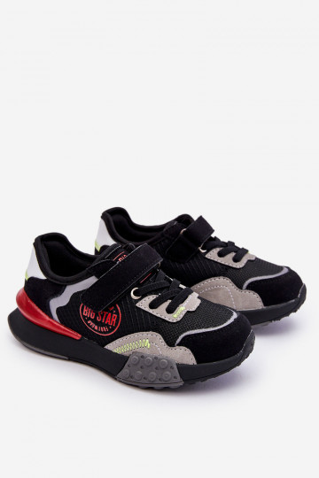 Kinder-Sneaker-Modell Schuhe Memory Foam System Big Star LL374224 schwarze Farbe
