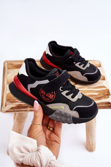 Kinder-Sneaker-Modell Schuhe Memory Foam System Big Star LL374224 schwarze Farbe 2