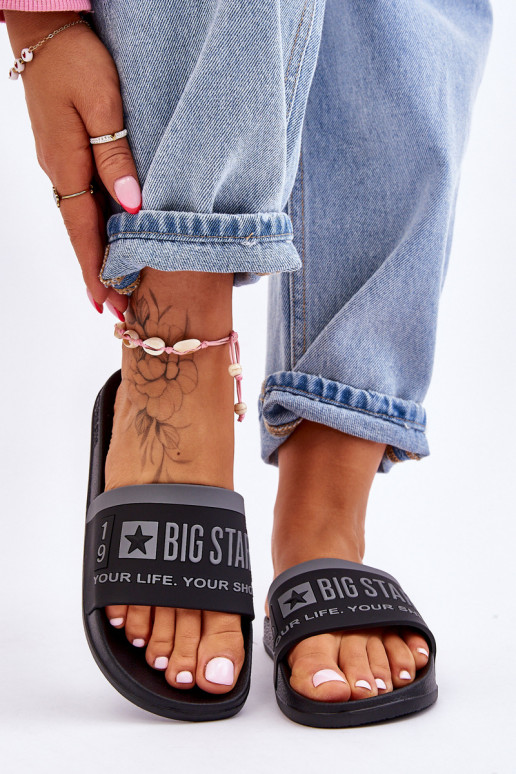 Leichte Hausschuhe Big Star LL274732 schwarz