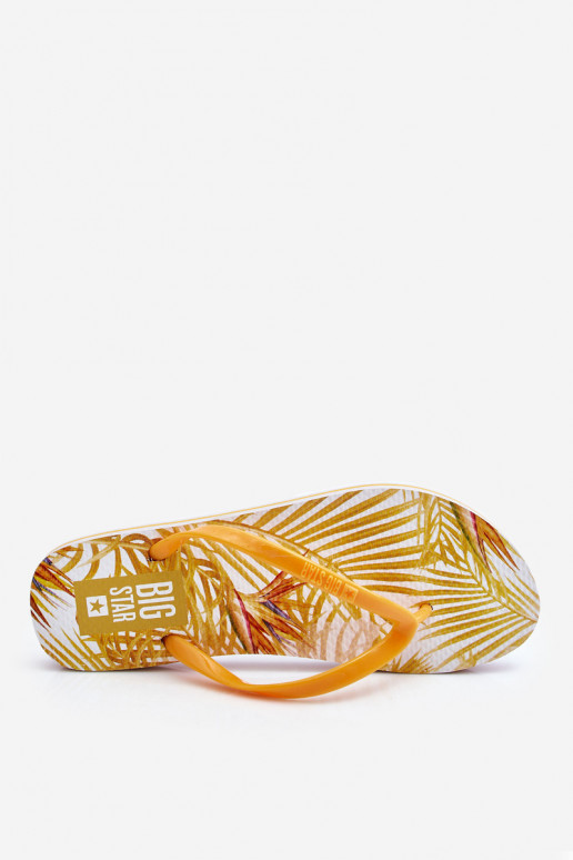 Modische Hausschuhe Big Star LL274819 gelb