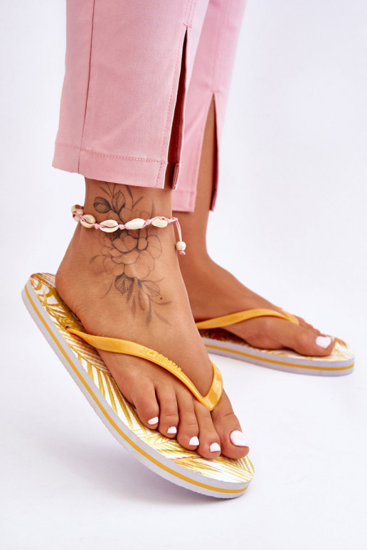 Modische Hausschuhe Big Star LL274819 gelb