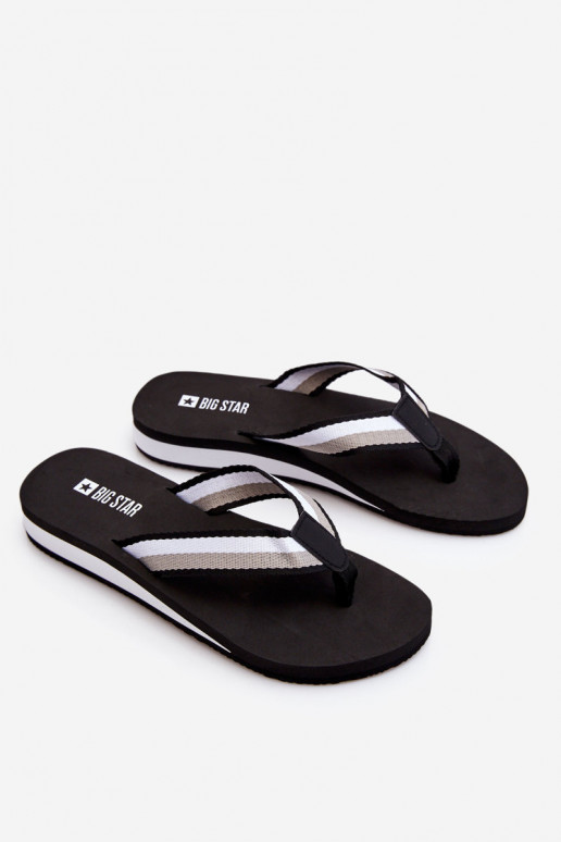 Hausschuhe mit Plateau Big Star LL274781 schwarze Farbe