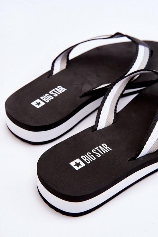 Hausschuhe mit Plateau Big Star LL274781 schwarze Farbe