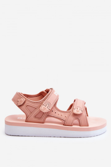 Sportliche Sandalen mit Plateau Big Star LL274788 in rosa Farbe