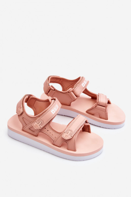Sportliche Sandalen mit Plateau Big Star LL274788 in rosa Farbe Sportliche Sandalen mit Plateau Big Star LL274788 in rosa Farbe