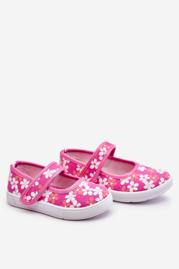 Kinderballerinas mit Blumenmuster in der Farbe Rosa Noah