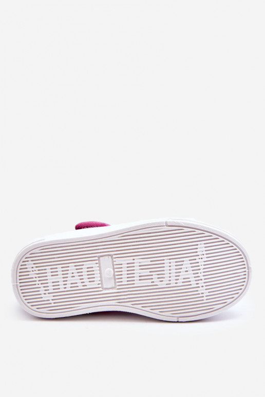 Kinderballerinas mit Klebeverschlüssen in der blau-rosa Farbe Selah Kinderballerinas mit Klebeverschlüssen in der blau-rosa Farbe Selah