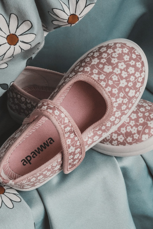 Kinderballerinas mit Klebeverschlüssen in der rosa Farbe Selah