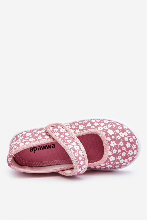 Kinderballerinas mit Klebeverschlüssen in der rosa Farbe Selah