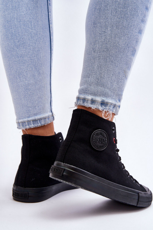 Klassisches Modell Freizeitschuhe mit Sohle Big Star T274033 in der Farbe Schwarz