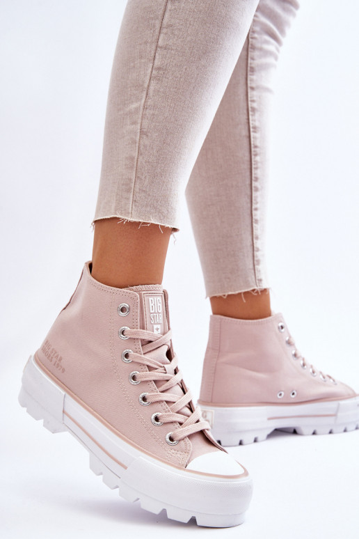 Freizeitschuhe mit Plateau Big Star LL274157 Nude Freizeitschuhe mit Plateau Big Star LL274157 Nude