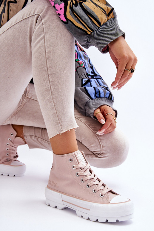 Freizeitschuhe mit Plateau Big Star LL274157 Nude Freizeitschuhe mit Plateau Big Star LL274157 Nude