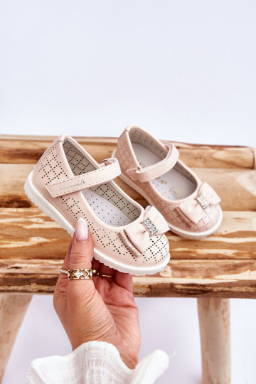 Wunderschöne Kinderballerinas mit Schleife in Rosa Halle 2