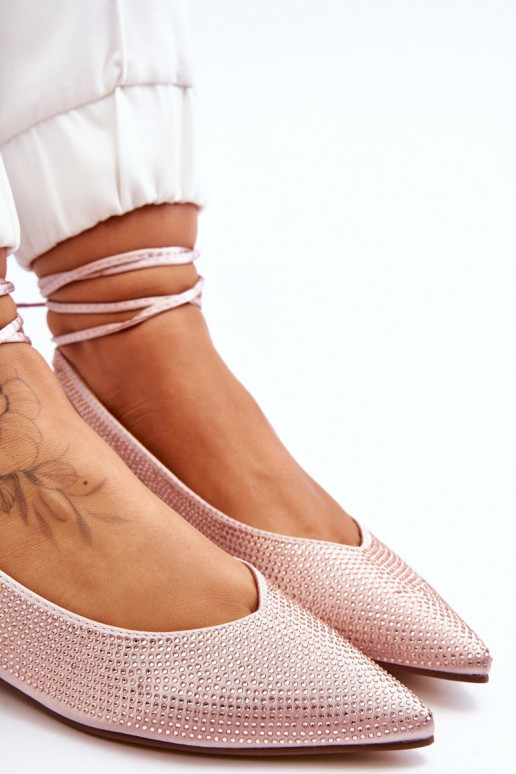 Ballerinas mit Bändern und Nieten beige Mavis Ballerinas mit Bändern und Nieten beige Mavis