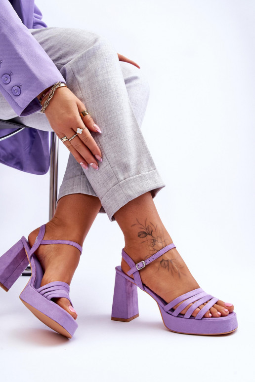 Elegante Wildleder High Heels und Plateau Lila Verda Elegante Wildleder High Heels und Plateau Lila Verda