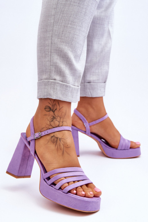 Elegante Wildleder High Heels und Plateau Lila Verda Elegante Wildleder High Heels und Plateau Lila Verda