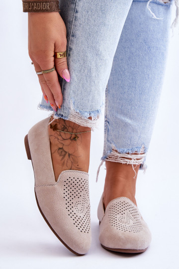 aus Wildleder Mokassins beige Giovana